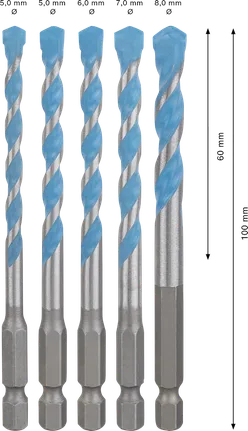 Bosch EXPERT HEX-9 daudzfunkcionālo celtniecības urbju komplekts, 5 gab.